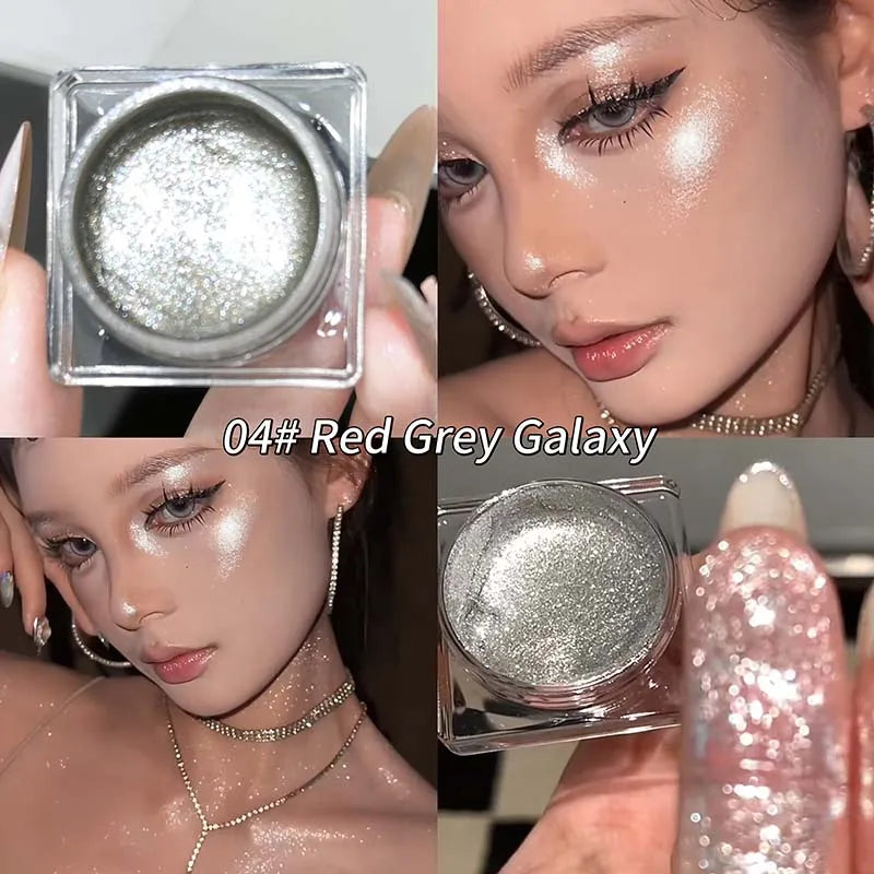 Cappuvini Diamond Highlighter Gel – Glitter Liquid Eyeshadow Liquid Highlighter PRIMED 04
