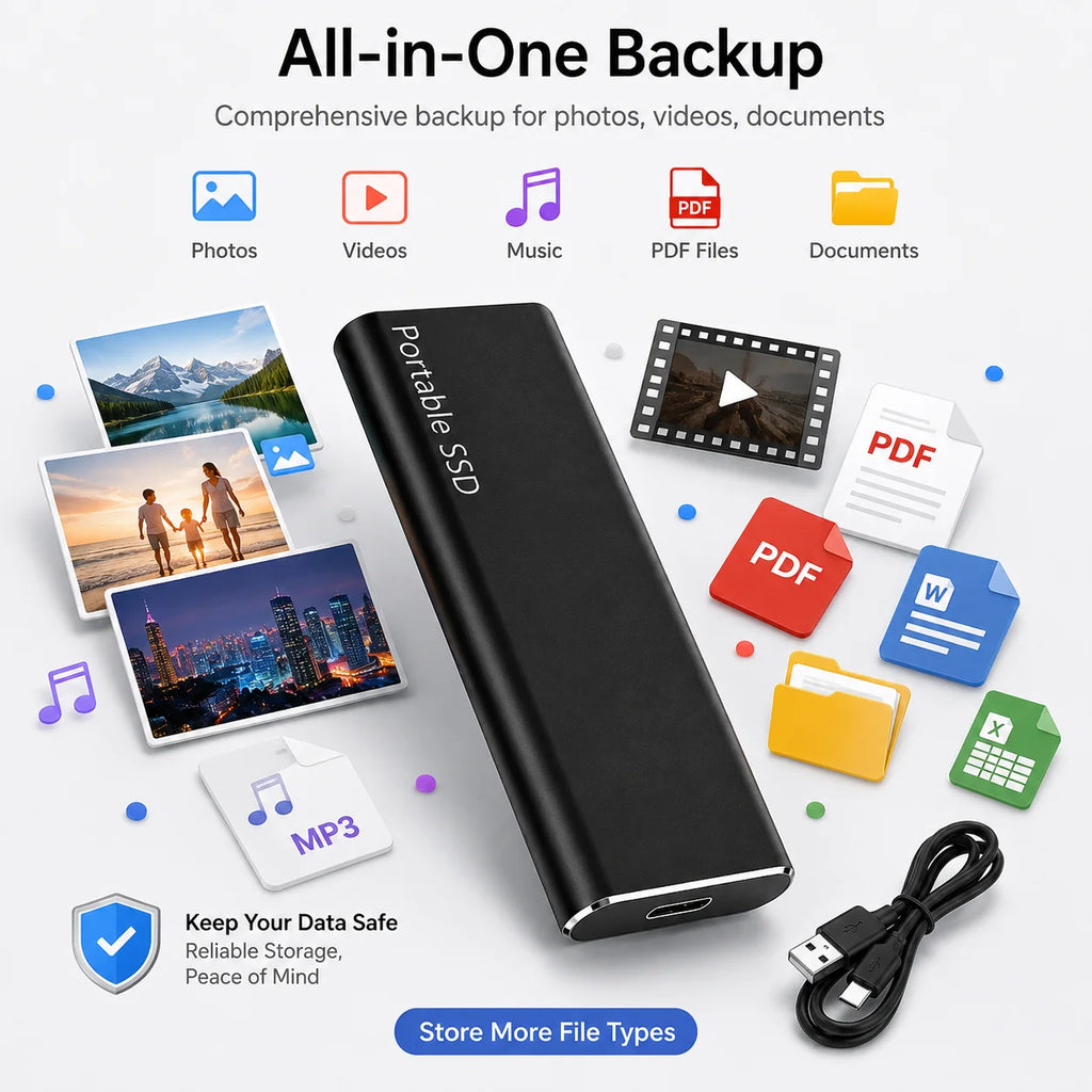 4TB Portable External SSD USB-C Drive for MacBook & Laptop External SSD Drive PRIMED