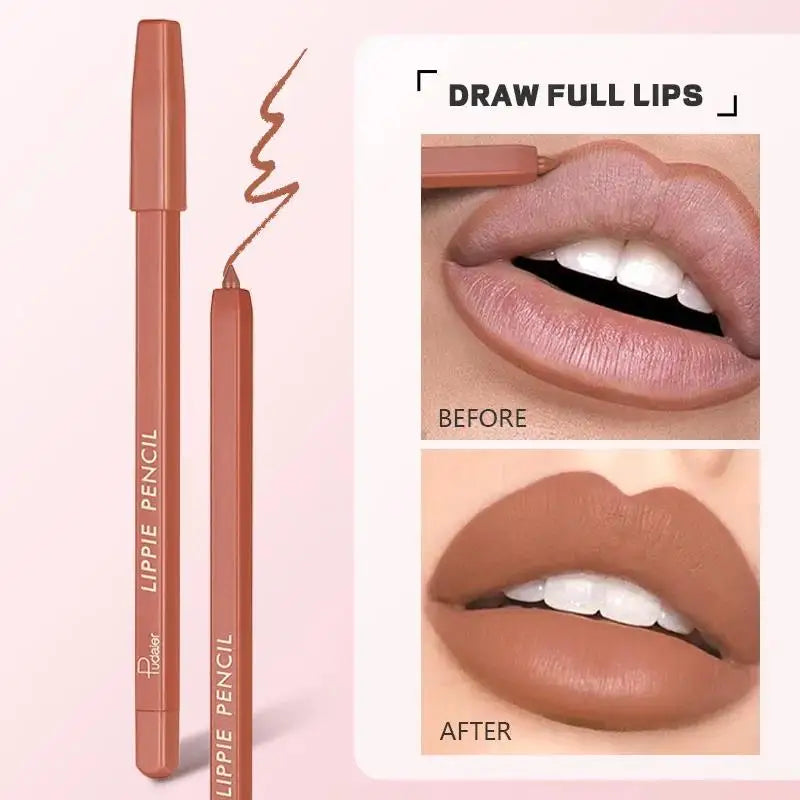 Eldridge 12-Color Matte Lip Liner – Waterproof Long Lasting Lip Liner Pencil PRIMED