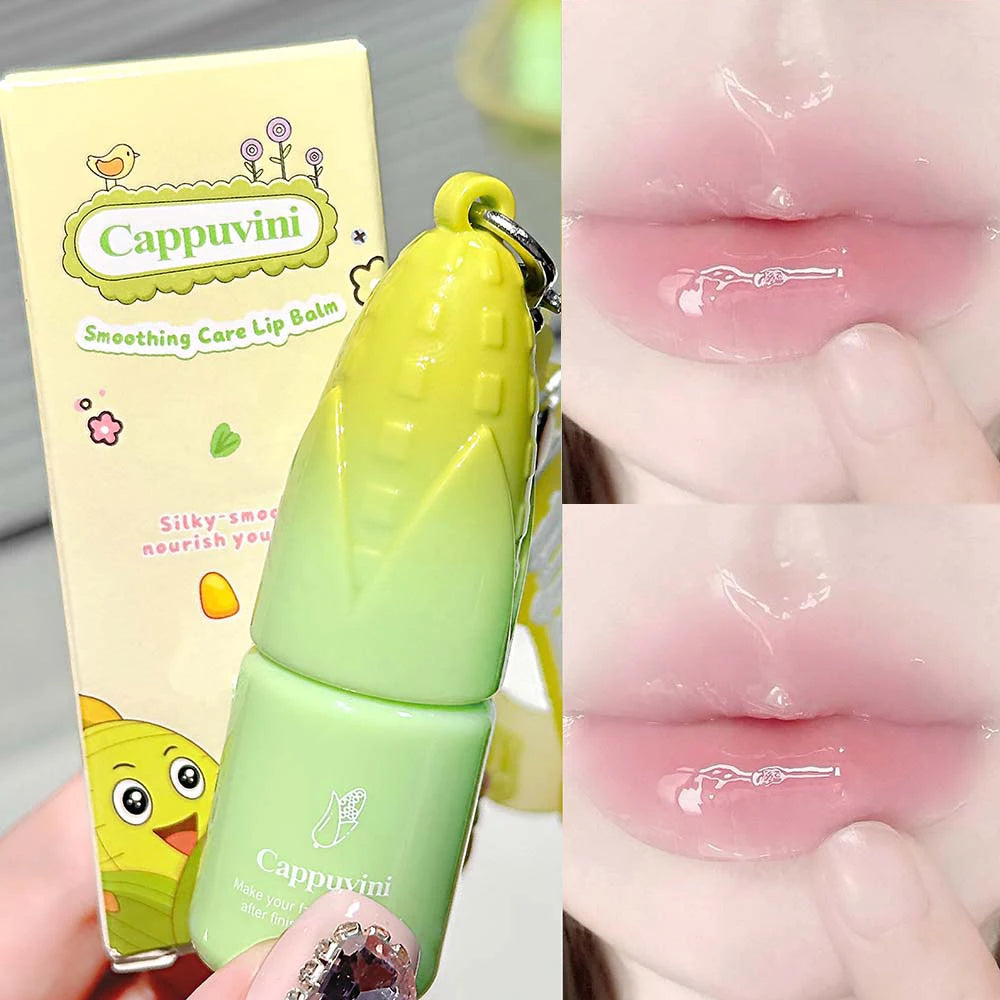 Cappuvini Corn-Shape Crystal Jelly Lip Balm | Moisturizing Tinted Lip Balm PRIMED
