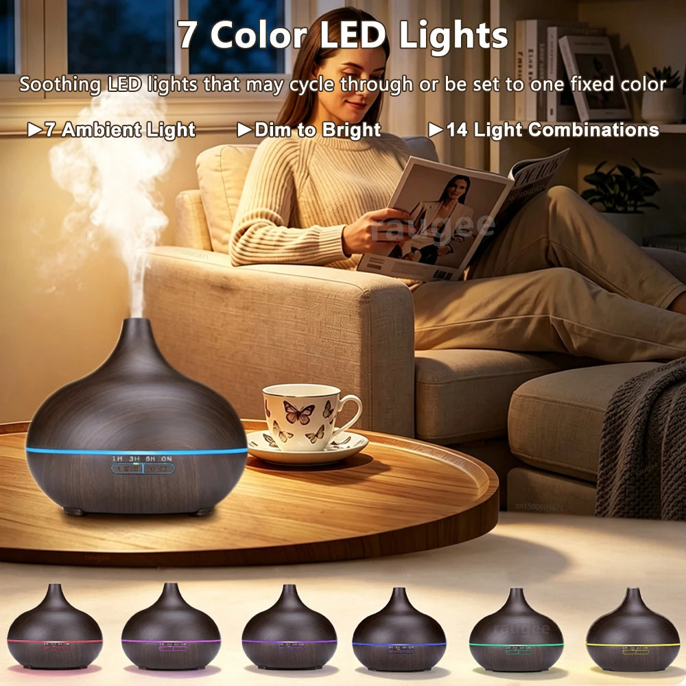 Woodgrain Essential Oil Diffuser & Humidifier USB 500ml