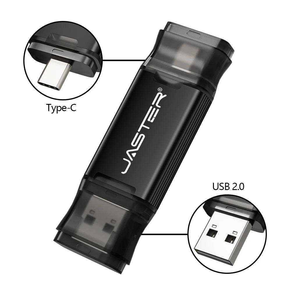 JASTER Type-C USB Flash Drive | Free Custom Logo | 16–128GB USB Flash Drive PRIMED