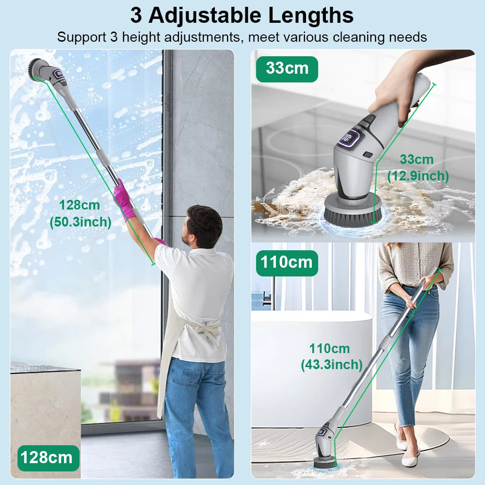 10-in-1 Electric Spin Scrubber | Wireless Cleaning Brush Kit