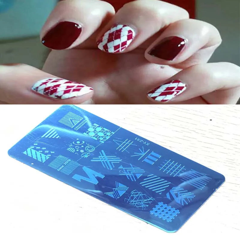 MAFANAILS Nail Art Stamping Plate – Multi-Design Stencil XY-Z Nail Stamping Plate PRIMED