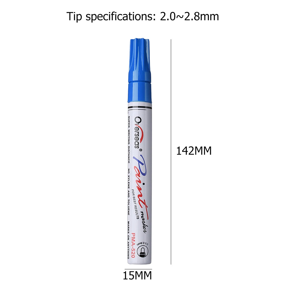 Waterproof Auto Touch Up Paint Marker Pen – 7 Colors Auto Paint Marker PRIMED Blue