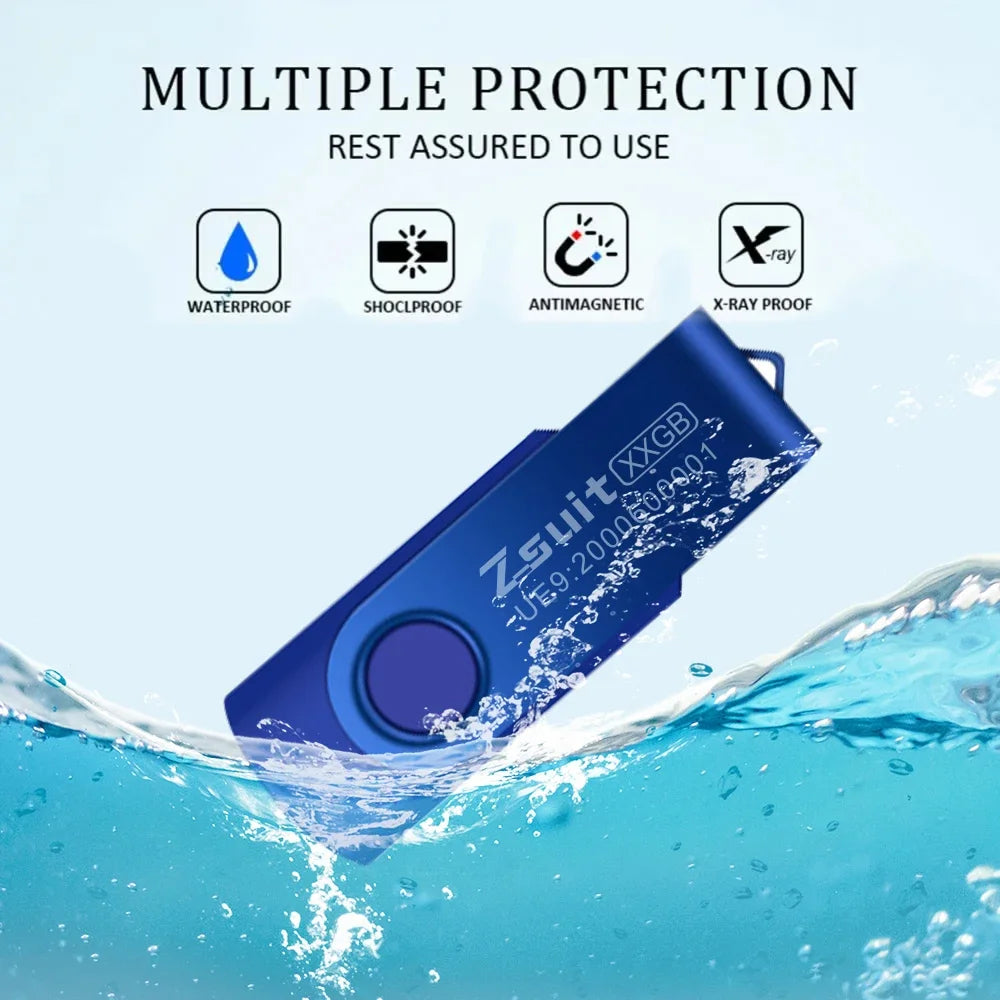 Z-suit Metal USB Flash Drive 128GB 64GB 32GB High Speed