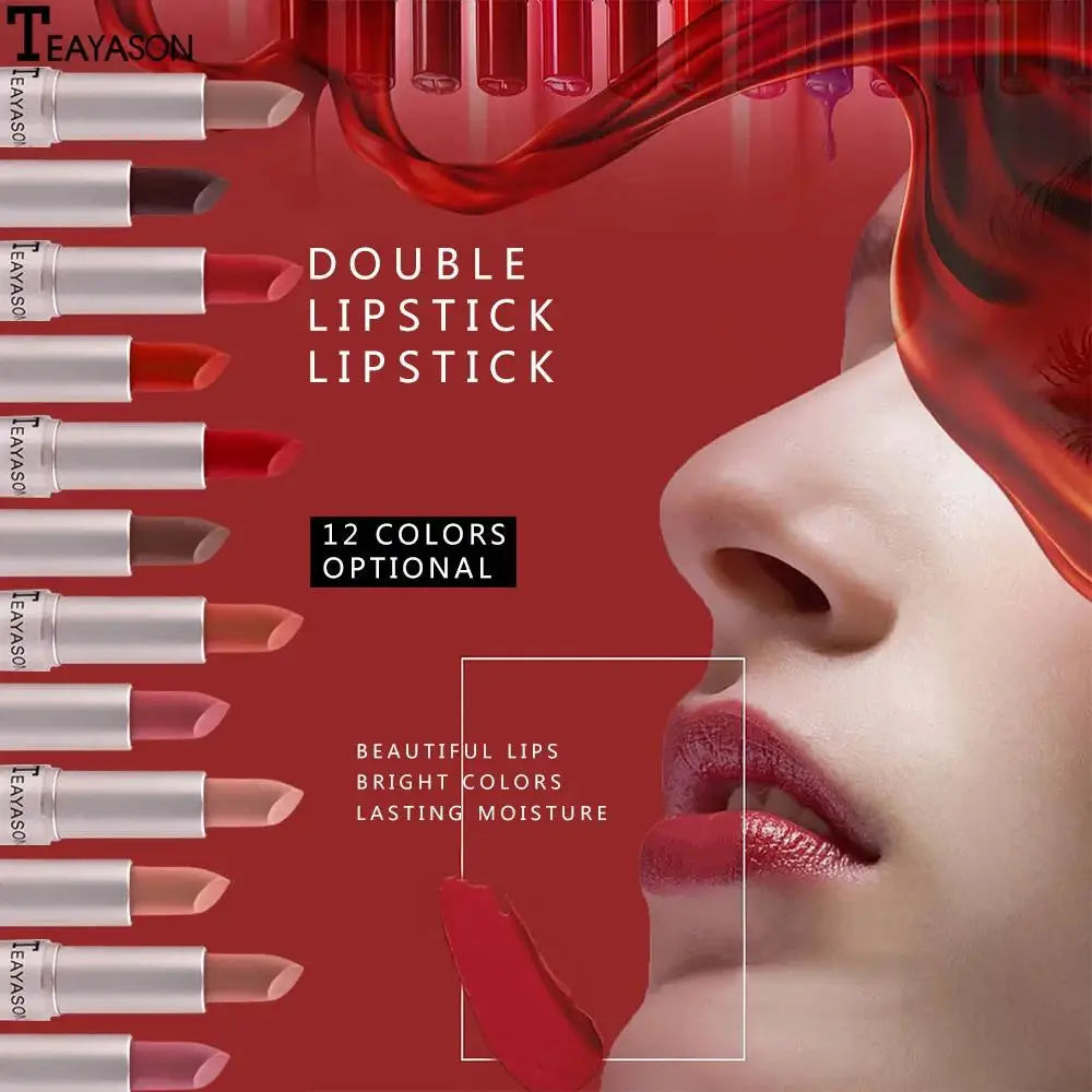 TEAYASON 2-in-1 Matte Liquid Lipstick & Lip Gloss – 12 Colors