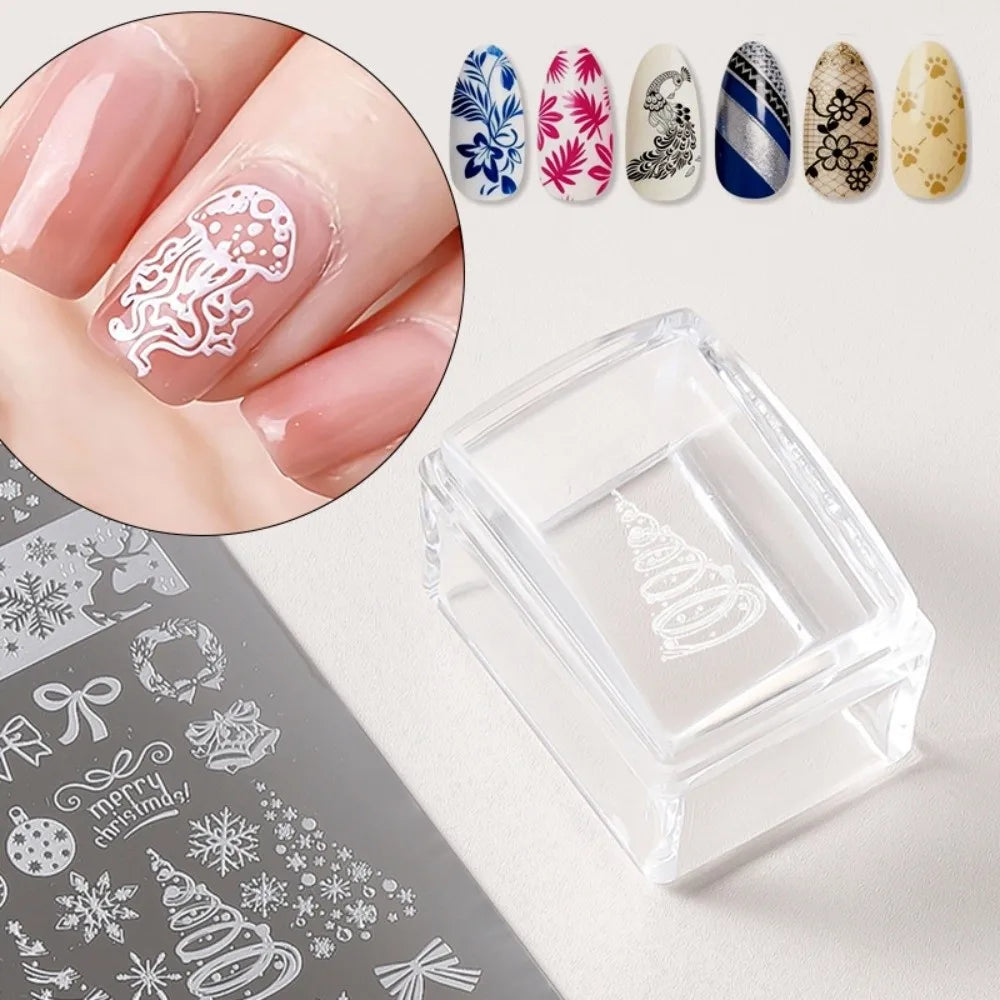 Transparent Silicone Nail Art Stamper & Stamping Plates DIY