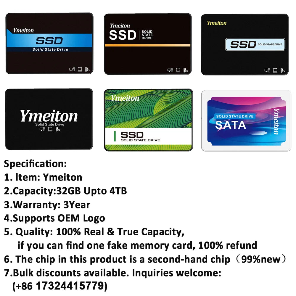 Ceamere 2.5" SATA III SSD 64GB–512GB Internal Drive 5/10 Pack Internal SSD Drive PRIMED