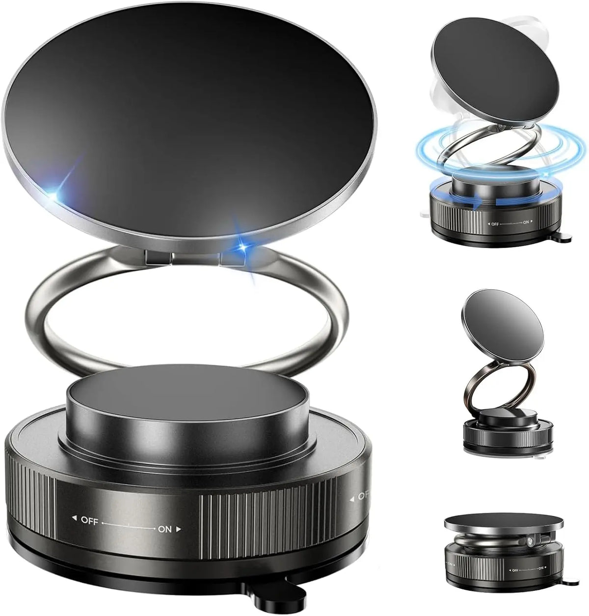 Vacuum Magnetic Phone Holder – MagSafe Suction Cup Car Mount Phone Mount Holder PRIMED