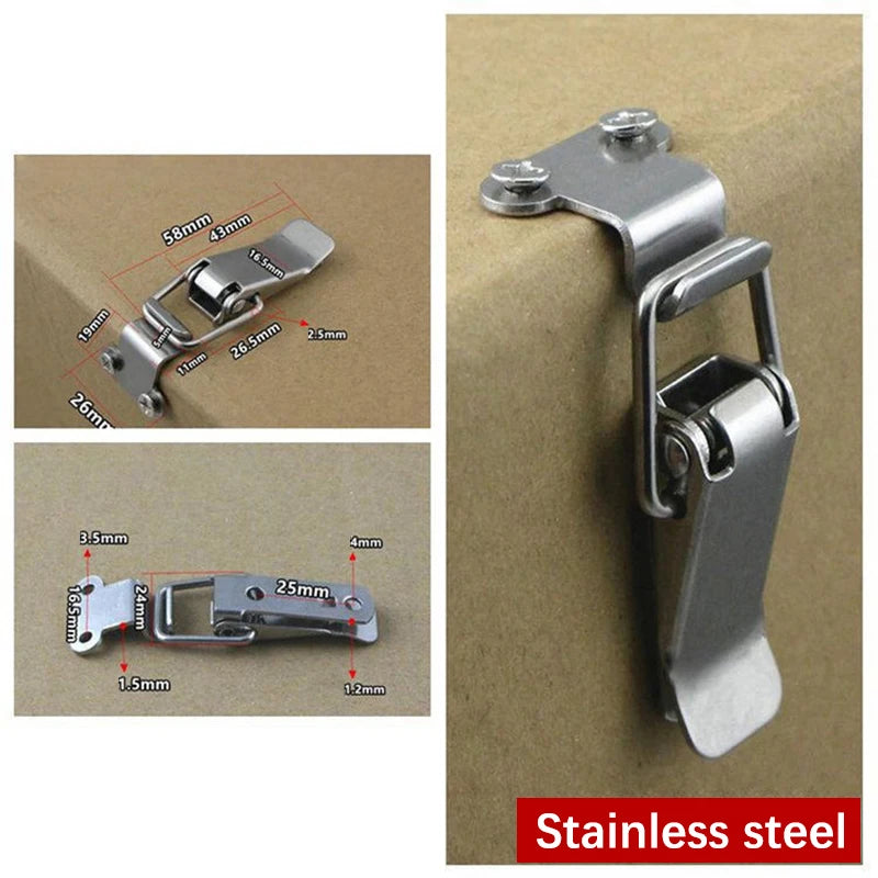 Stainless Steel Spring Toggle Draw Latch Hasp Clasp Lock