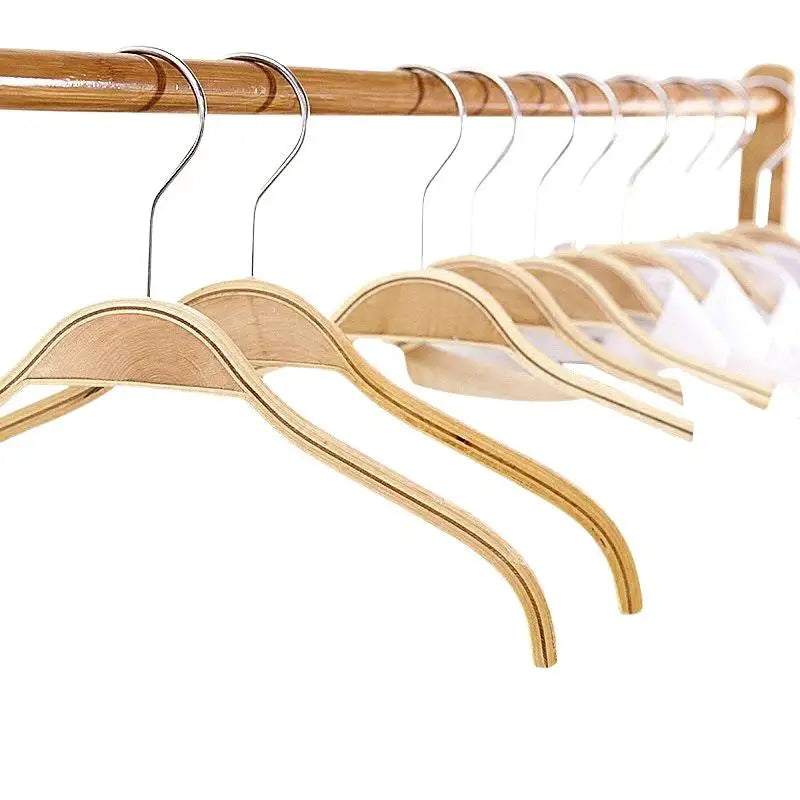 Natural Wood Clothes Hanger | Non-Slip Slim Closet Organizer