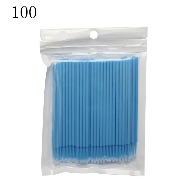 Micro Disposable Eyelash Applicator Brushes – 50/100 Pack Makeup Applicator Brushes PRIMED 100Pcs Light Blue