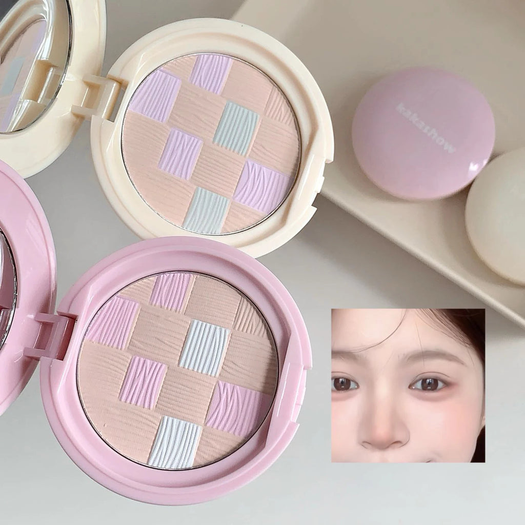 Kakashow 3-Color Blush & Contour Palette | Matte Natural Powder Blush Contour Palette PRIMED