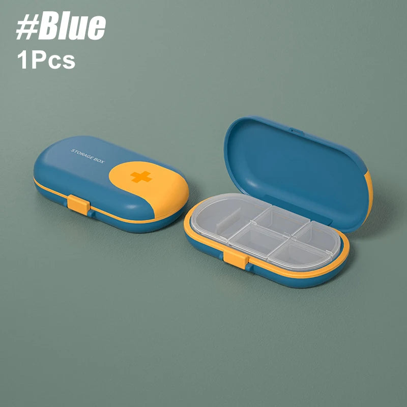 Travel Pill Organizer with Cutter & 4 Compartments | BPA-Free