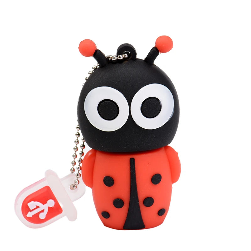 Ladybug USB Flash Drive 2.0 Cartoon Memory Stick 4GB–128GB