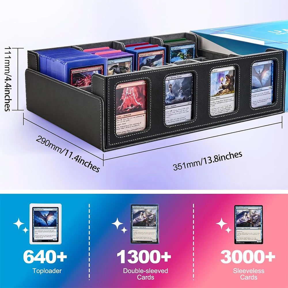 Trading Card Storage Box 3000+ Cards | Commander Deck Case Card Storage Box PRIMED