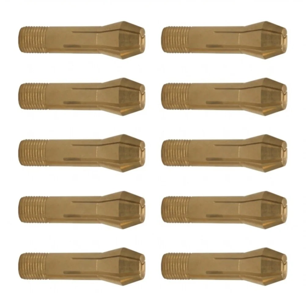 10-Pack 300A TIG Collet Electrode Clamp – Brass Torch Holder