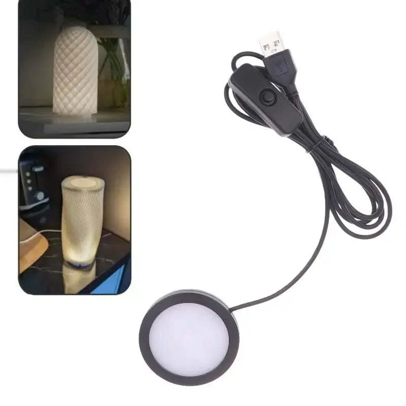 USB Ultra-Thin Round LED Light for Bambu Lab DIY Lamp Kit