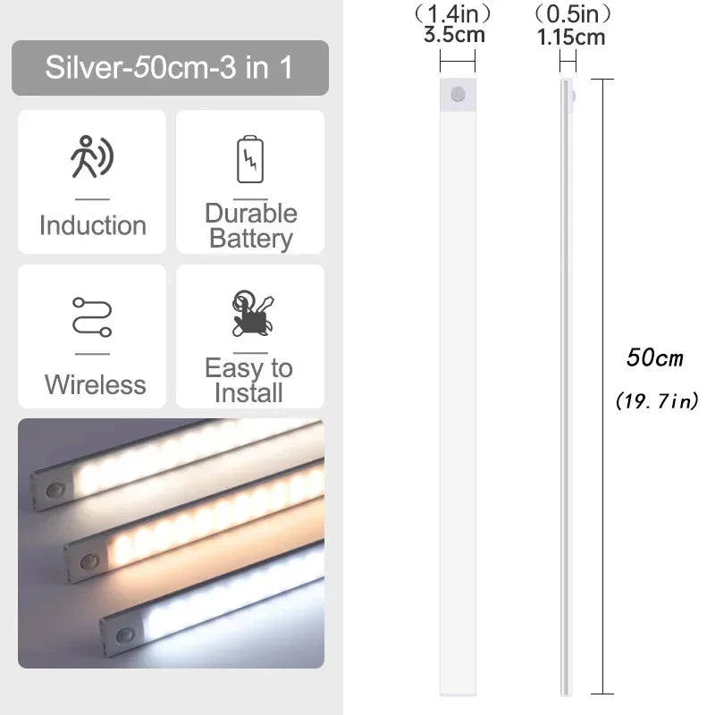 VENUSWING LED Under Cabinet Light – Motion Sensor Rechargeable