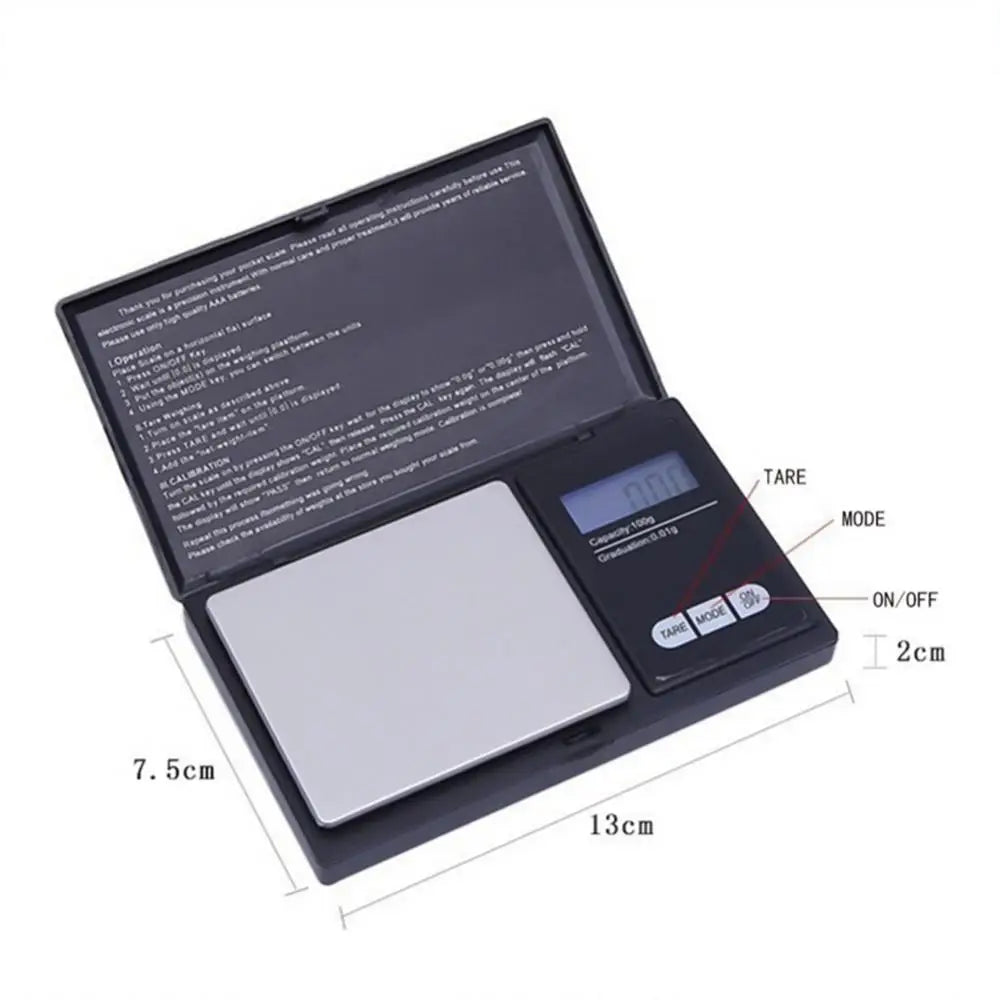 Mini Precision Digital Jewelry Scale 100g/0.01g & 500g/0.1g Digital Jewelry Scale PRIMED