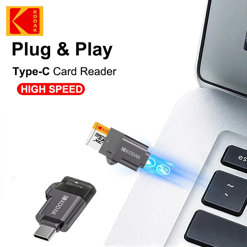 Kodak Type-C Micro SD Card Reader OTG Adapter C100 SD Card Reader PRIMED
