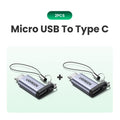 UGREEN USB-C to Micro USB Adapter – Fast Charge & Sync USB Adapter PRIMED 2pcs China Mainland