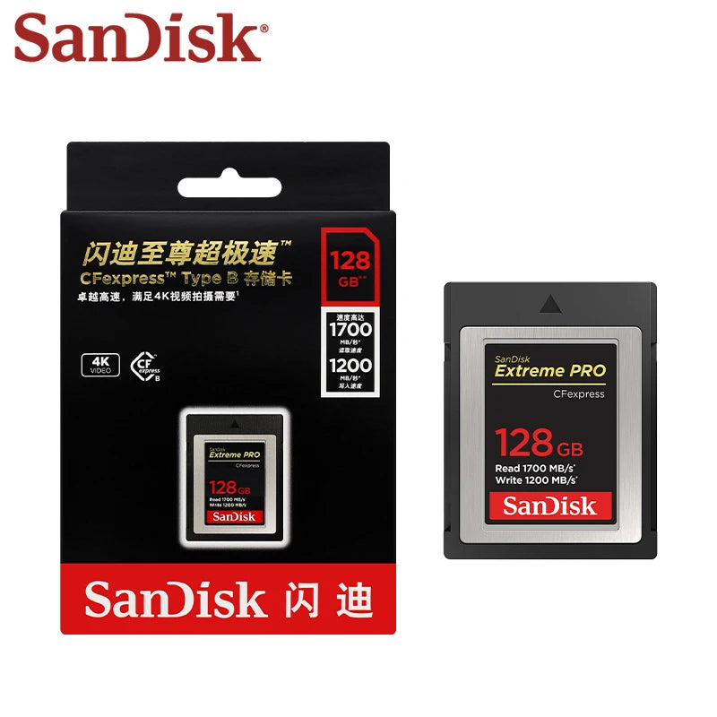 SanDisk Extreme Pro CFexpress Type B Card | RAW 4K | 64–512GB CFexpress Memory Card PRIMED