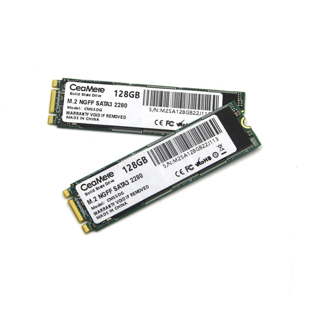 CeaMere 5-Pack M.2 NGFF 2280 SSD 120GB–1TB | Internal Drive Internal SSD Drive PRIMED
