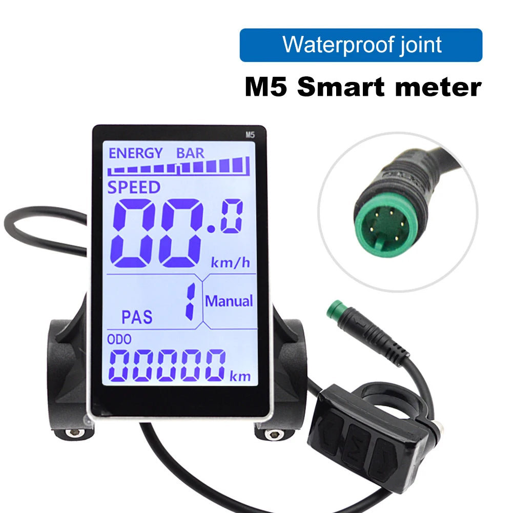 E-Bike LCD Display 24-48V Waterproof Scooter Panel Screen E-Bike LCD Display PRIMED
