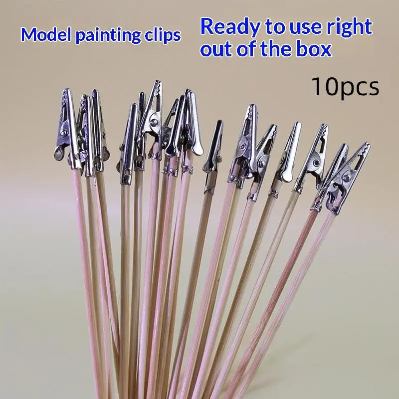 10-Pack Alligator Clip Painting Stands | DIY Model Craft Tool