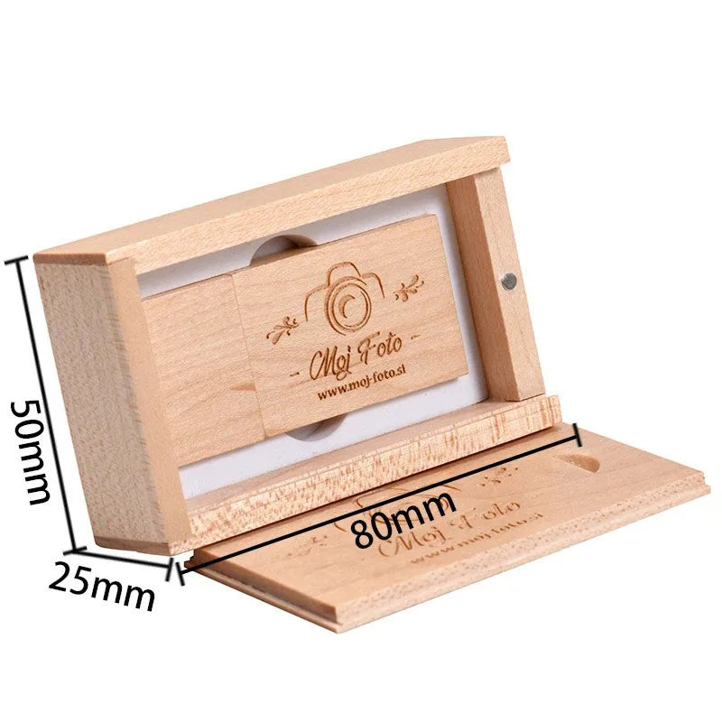 10-Pack Walnut Wood USB Flash Drives 16–128GB | Custom Gift USB Flash Drive Set PRIMED