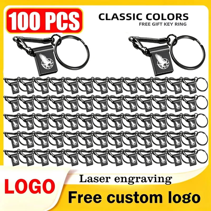 100-Pack Custom Logo USB Flash Drives | Bulk Business Gift USB Flash Drive PRIMED
