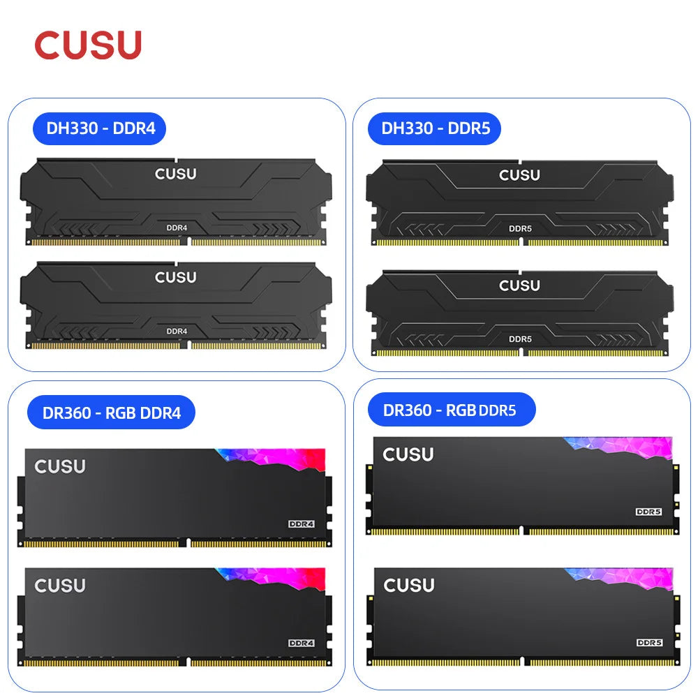 CUSU DDR4 3200MHz / DDR5 5600MHz Desktop RAM 8GB 16GB Desktop RAM Module PRIMED