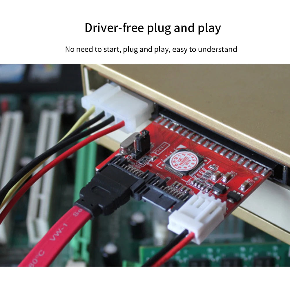 TISHRIC IDE to SATA Adapter Card – 2.5/3.5" HDD Converter Hard Drive Adapter PRIMED