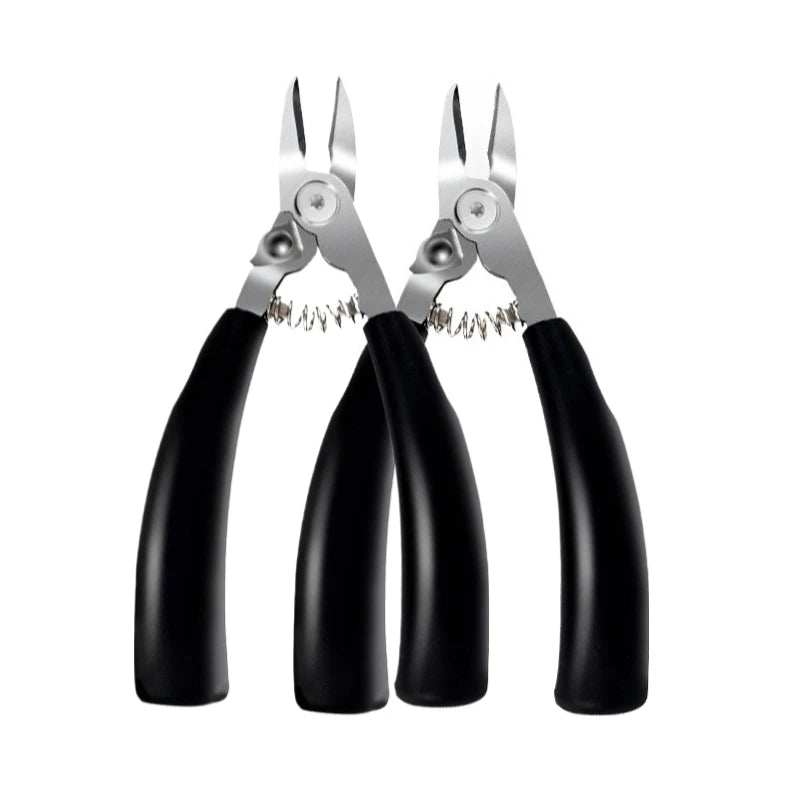 Thick Toenail Clipper Kit – Stainless Steel Precision Trimmer Toenail Clipper Set PRIMED Black 2 PCS