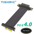 TISHRIC PCIe 4.0 1X Riser Cable 10–50cm Dual 90° Extension PCIe Riser Cable PRIMED black 50CM China Mainland