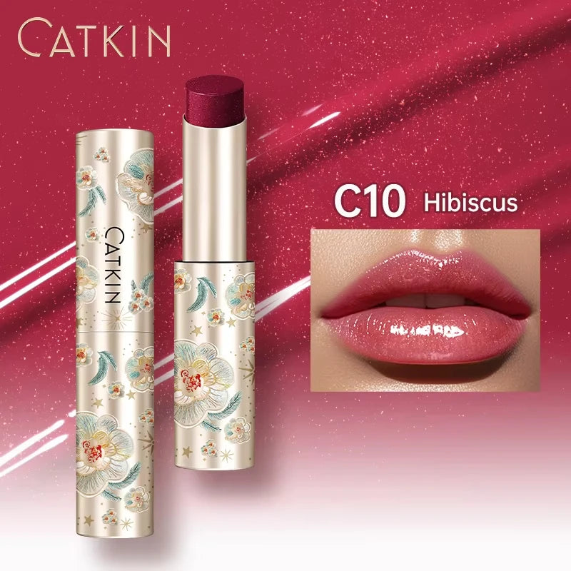CATKIN Glossy Lip Balm – 12H Hydrating Tinted Lipstick Glossy Lip Balm PRIMED C10