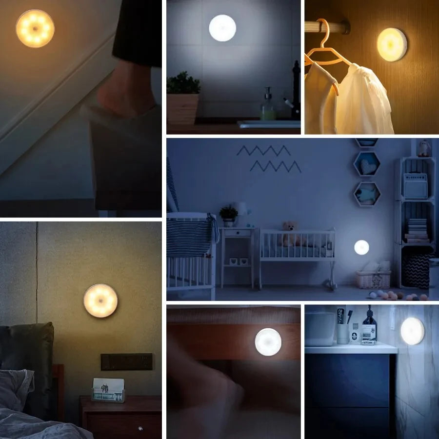 PIR Motion Sensor LED Night Light – USB Rechargeable Lamp Motion Sensor Night Light PRIMED