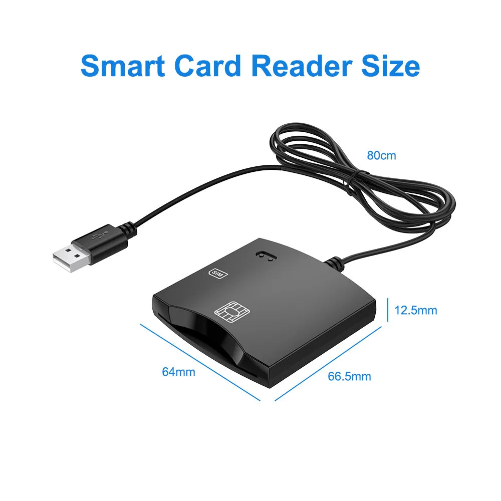 UTHAI CR333 USB Smart Card Reader – CAC, SIM, IC & ID Cards USB Smart Card Reader PRIMED
