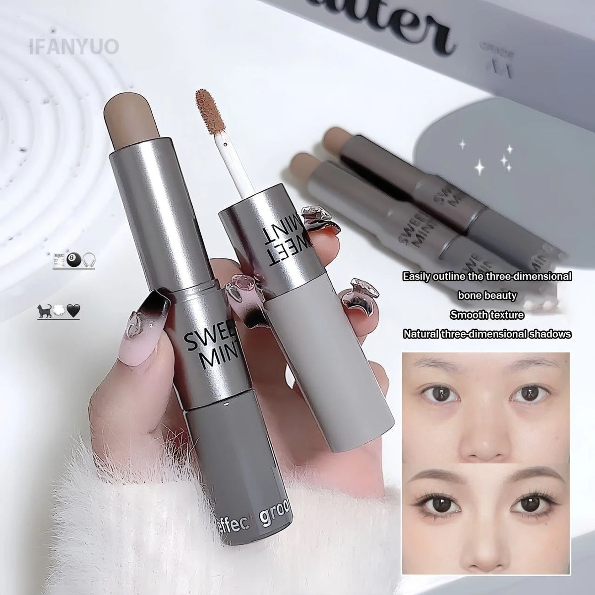 2-in-1 Contour & Concealer Stick – Waterproof Matte Makeup