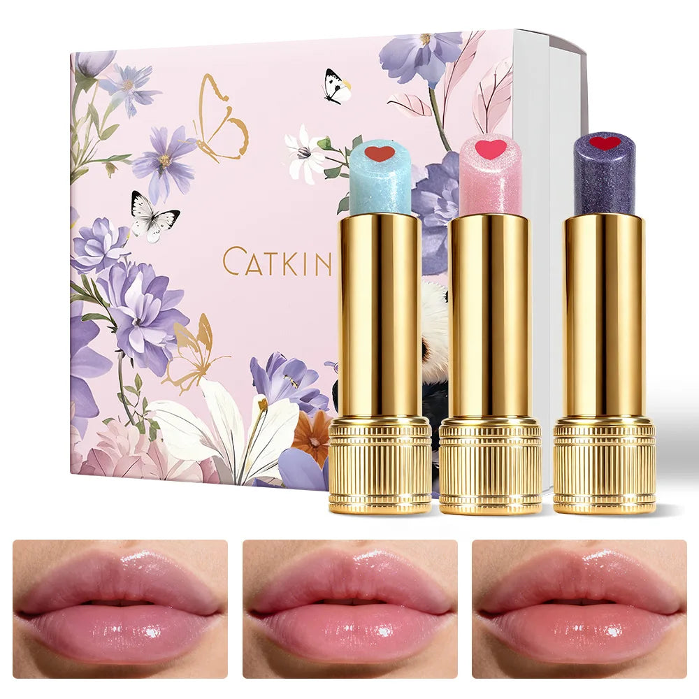 CATKIN Whiffle Dance Tinted Lip Balm – Dual-Core Moisturizing Gloss Tinted Lip Balm PRIMED C01 C02 C03