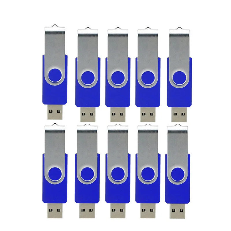 10 Pcs Custom Logo USB Flash Drives 4GB–64GB | Bulk Pen Drives USB Flash Drives PRIMED Dark blue 512MB-10Pcs