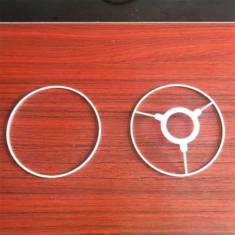 2PCS White Round Metal Lamp Shade Fix Rings | DIY Chandelier Lamp Shade Hardware PRIMED