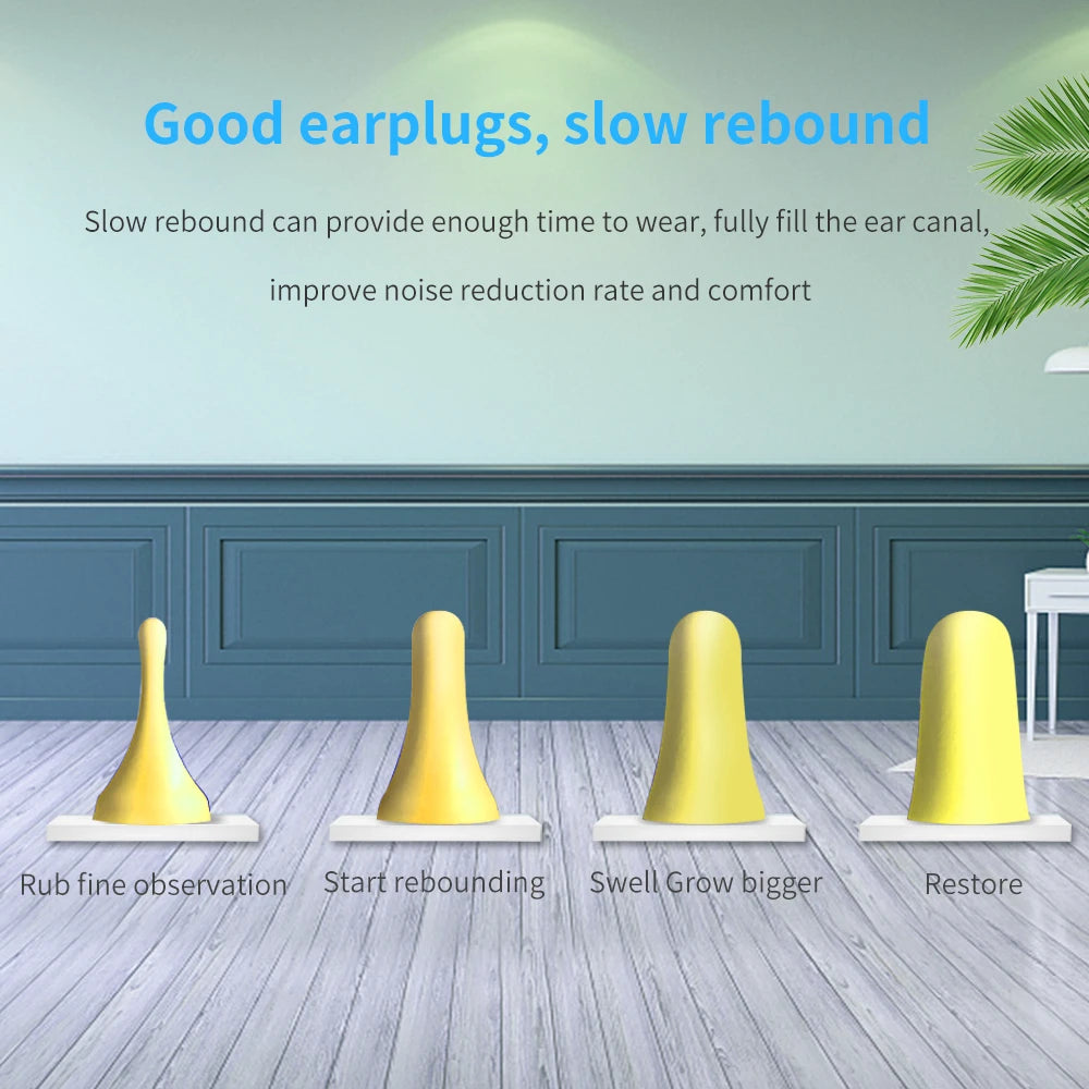 Soft PU Foam Earplugs 30/60 Pairs – 35.5dB Noise Reduction | TISHRIC Foam Earplugs PRIMED