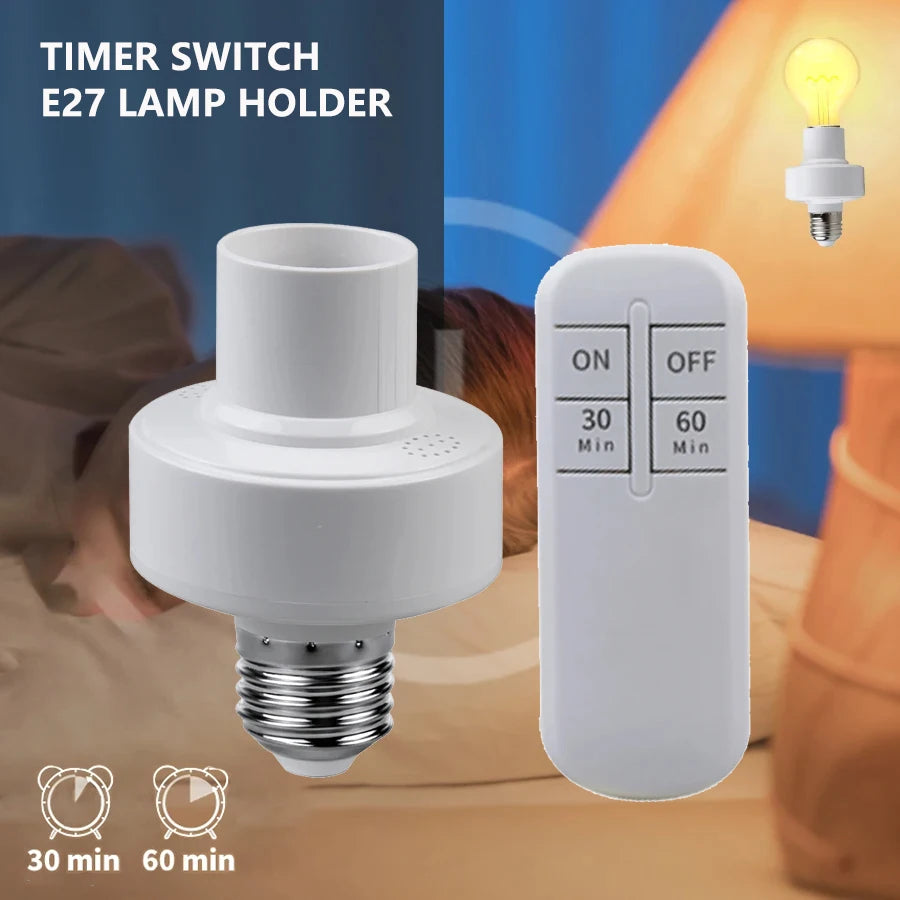 E27 Smart Lamp Socket – Timer Switch & Wireless Remote Smart Lamp Socket PRIMED