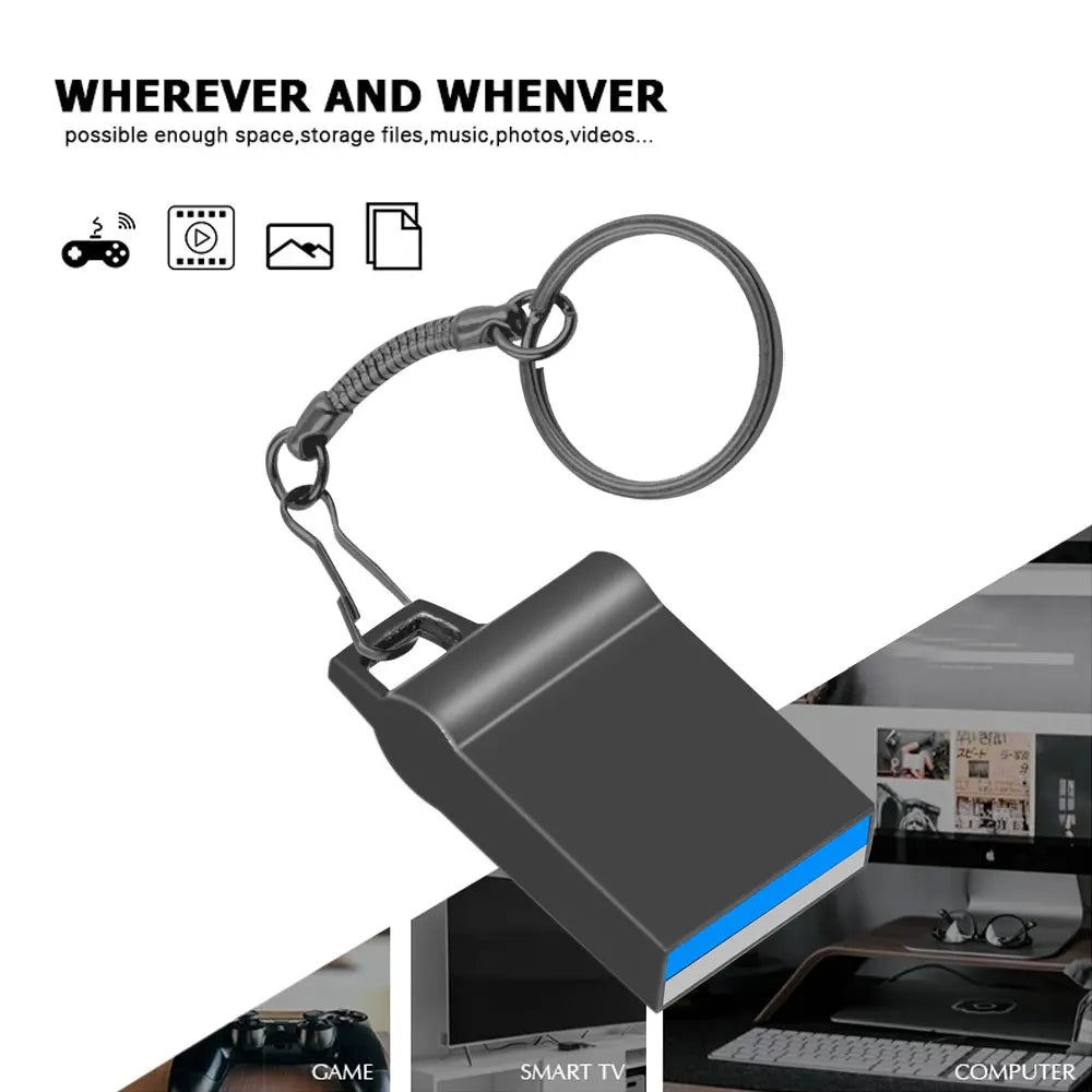 KAWEIDA USB 3.0 Flash Drive 8–128GB Metal Pen Drive + Keychain USB Flash Drive PRIMED