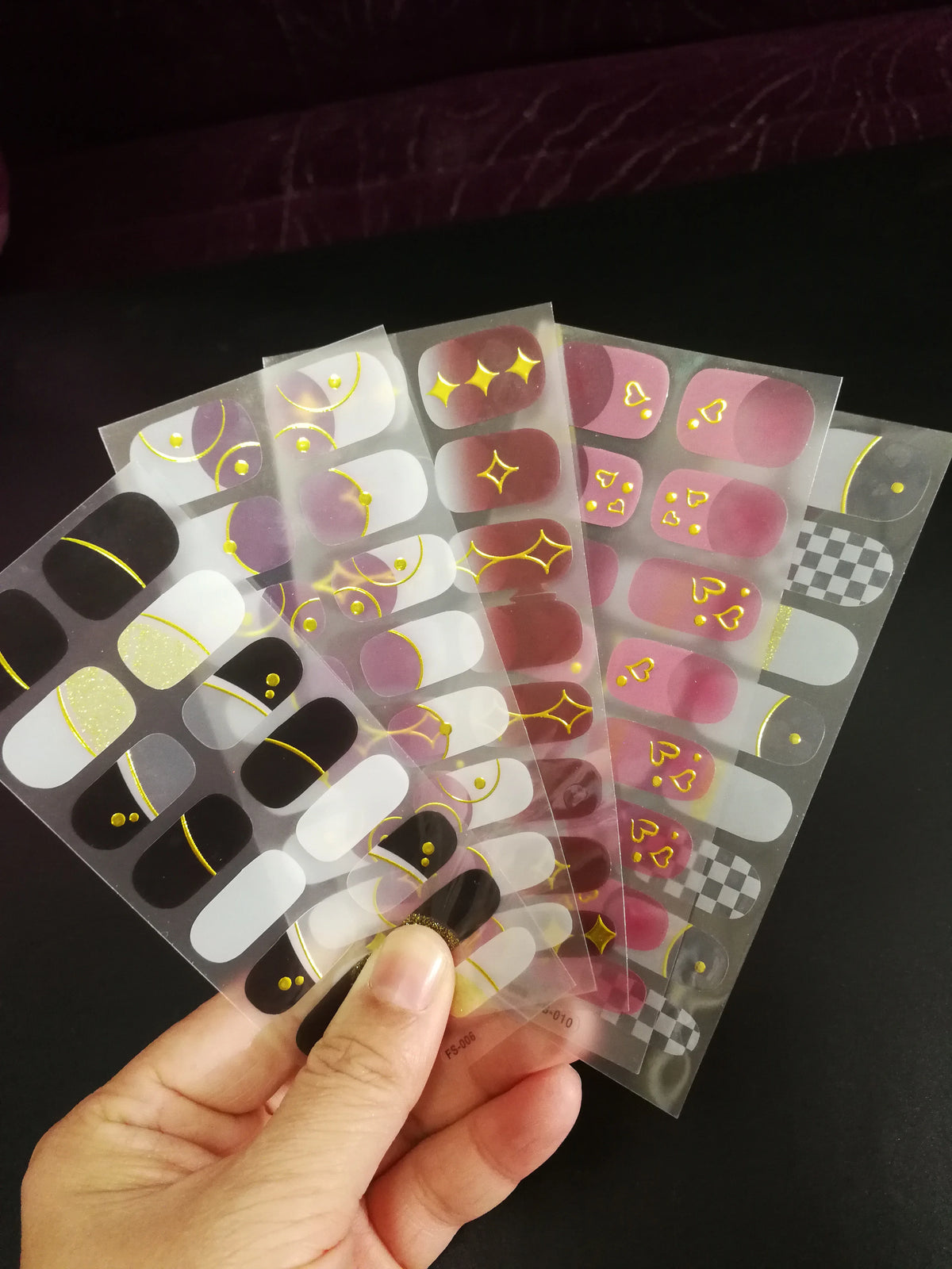 Semi-Cured Gel Nail Wraps Pink Tulip Floral | 16 Tips/Sheet