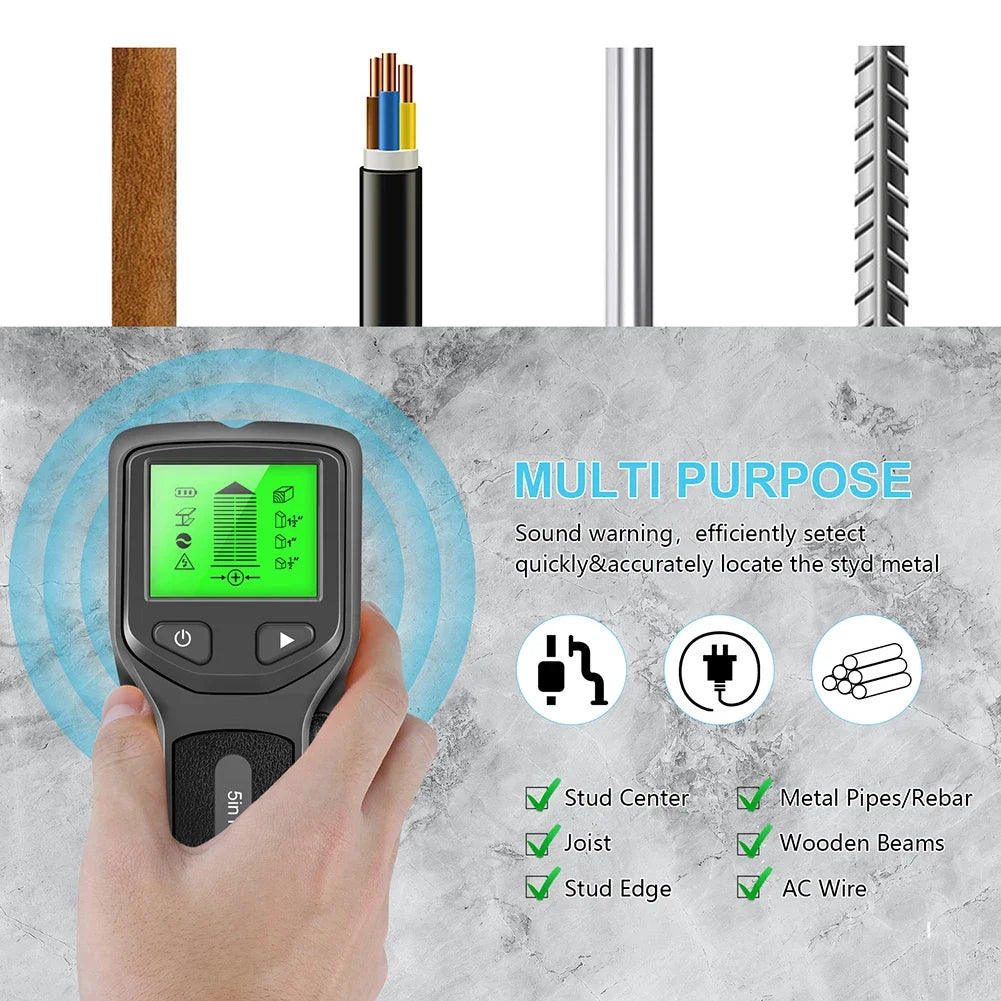 5-in-1 Wall Stud Detector – Wood, Metal & AC Wire Scanner Wall Stud Detector PRIMED