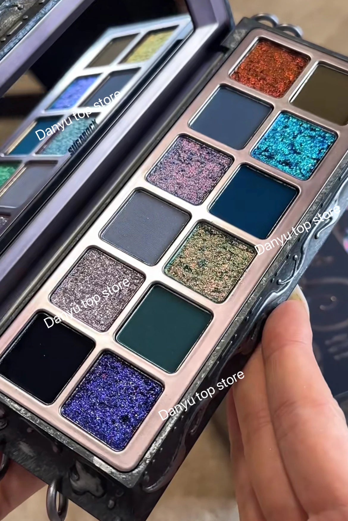 Sugarock Dark Dust 12-Color Gothic Shimmer Eyeshadow Palette